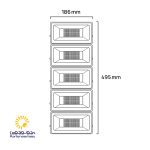 پروژکتور ماژولار رنگی فیروزهای (40*5) 200 وات مدل هامون عمودی - Image 3