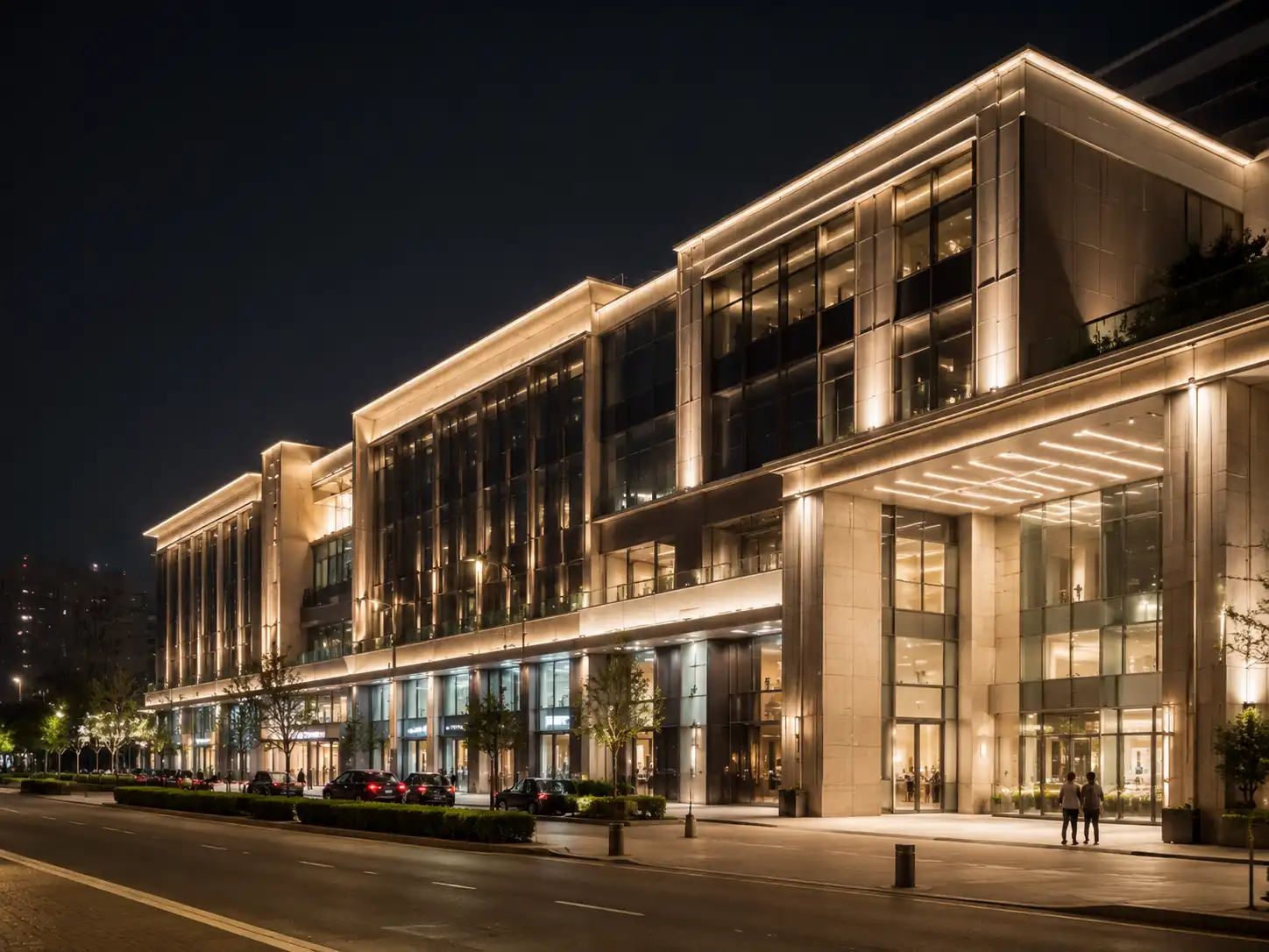 Commercial complex facade lighting DNcompressed نورپردازی نما خارجی مراکز تجاری