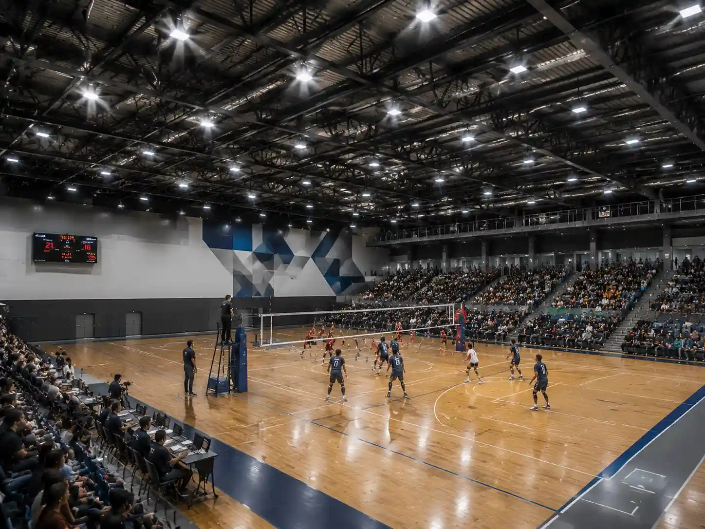 Sports hall lighting for various sports disciplines111 نورپردازی سالن ورزشی برای انواع رشتههای ورزشی